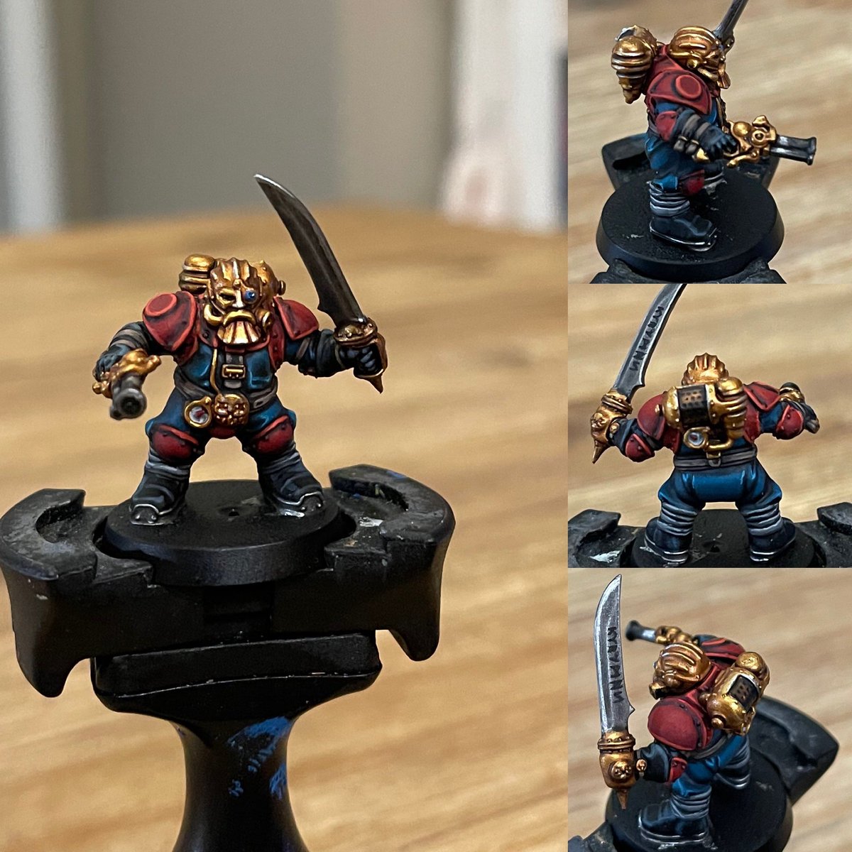 Painted this cool Kharadron Overlord for @cabdialectic. I still need to do the base. I like how he turned out. #WarhammerCommunity #warmongers #ageofsigmar