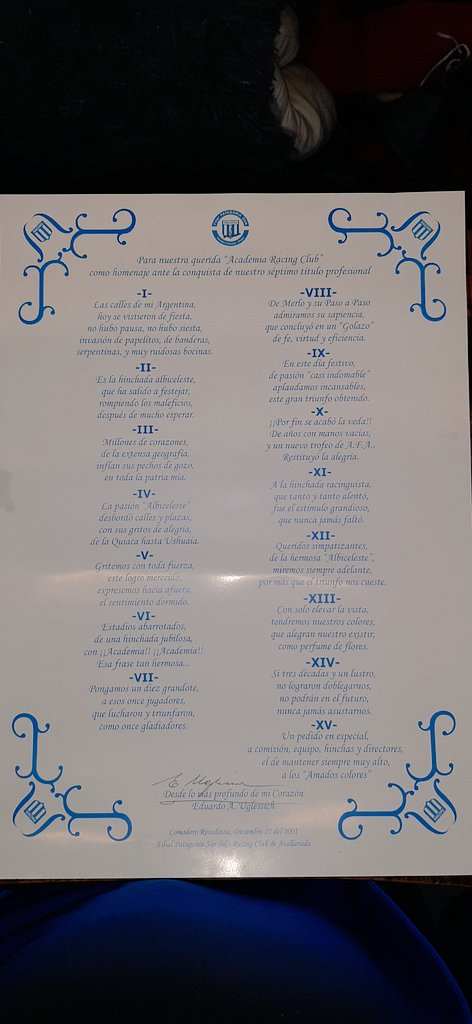 Fervas903's tweet photo. El original y autografiado por su autor. Eduardo uglessich @racingonada @RacingManiacos @mundoracing @Comu_Racing @RacingClub https://t.co/8Q9nvUxA1z