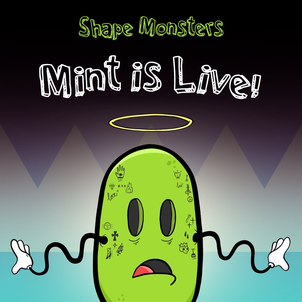 Mint is Live fam!🔥
Mint page: shapes.monster
Price: 8 $GLMR
Marketplace: tofunft.com/collection/sha…
Good luck 🍀

#MintDay #Minting #NFTMint #NFT #NFTCommunity #NFTs #NFTProject #NFTGiveaways #NFTdrops #NFTCollection #Web3 #Moonbeam