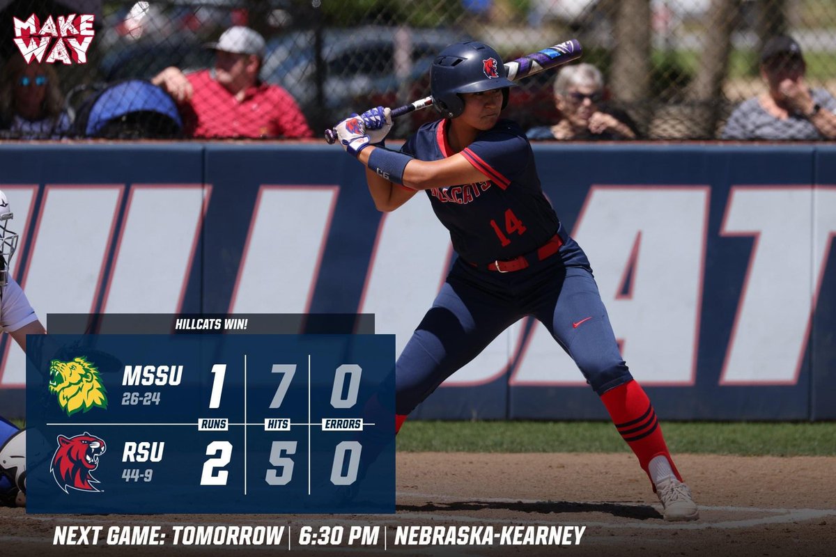 rsusoftball's tweet image. WELCOME TO POST SEASON 🔋
Big time ABs in the bottom of the 7th and Lana Gass with the late game heroics to seal the deal in the first round of the MIAA Championship! 

We’ll take on Nebraska-Kearney tomorrow at 6:30PM! 😼🐾

#HillcatSoftball #purposedrivenmindset