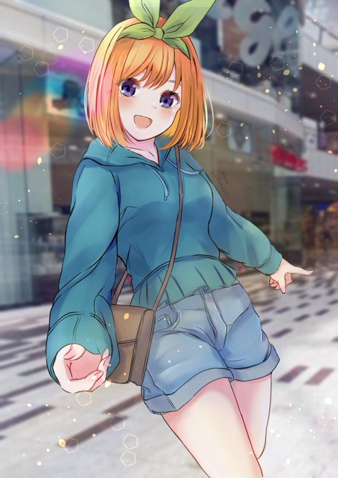 丸マシュマロ⚪️さんがTwitterに投稿した中野四葉(五等分の花嫁)のイラスト。