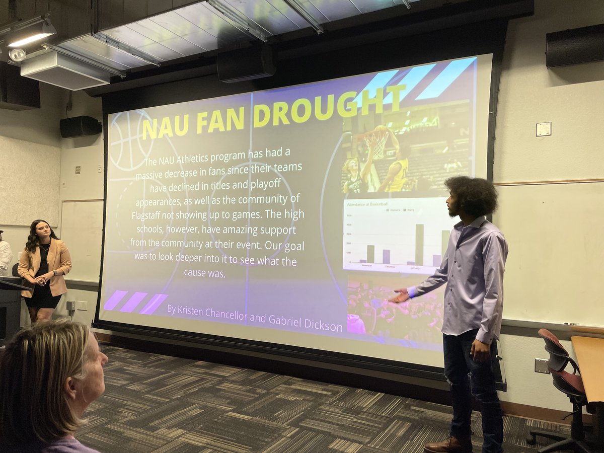 ProfFaust's tweet photo. Proud of our @NAU Journalism Capstone students for the passion and professionalism they displayed during their project presentations tonight! https://t.co/Dz1FXpjDBu