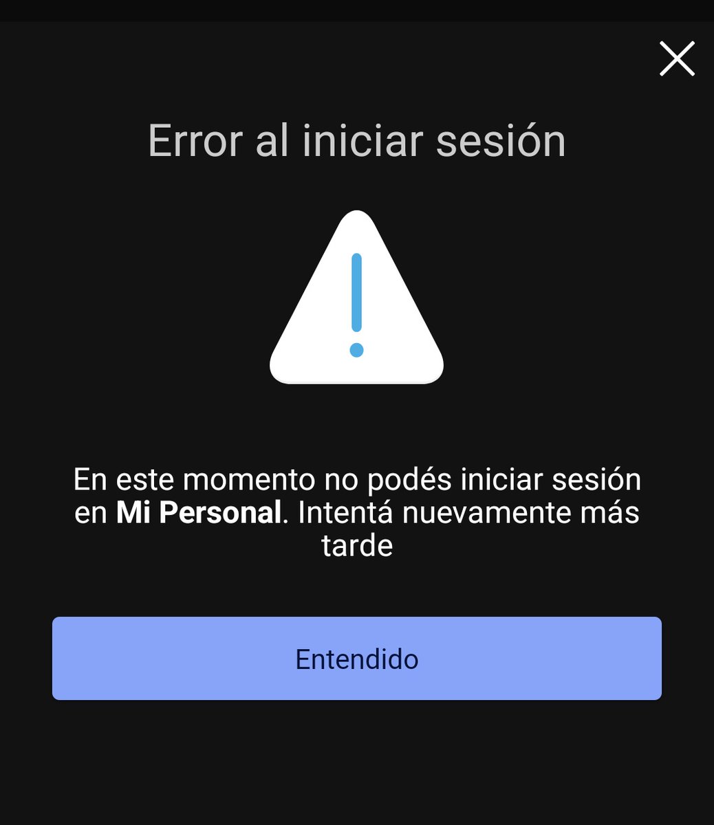 maza92's tweet photo. @PersonalFlow_At el bot de MD y yo no nos llevamos bien así que voy por acá: hace semanas que de un día para el otro no puedo iniciar sesión en la app con mi cuenta. Los datos son correctos (de hecho no dice que están mal) pero ahora siempre me sale este mensaje https://t.co/OIf5UrUDCE