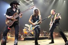 Lemmy Kilmister, James Hetfield and Kirk Hammett