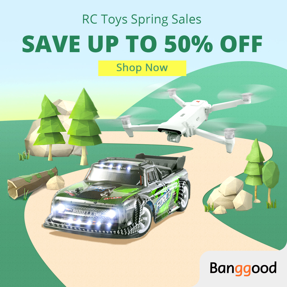 Quick! $0.01 and half price snap up during Banggood RC Toys Spring Sale 🔗ban.ggood.vip/11Lsa