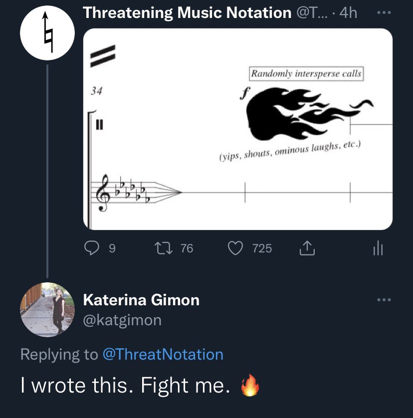 ThreatNotation's tweet photo. When the composer shows up in the comments 🤩🤩🤩 https://t.co/bFS5lrHKAI