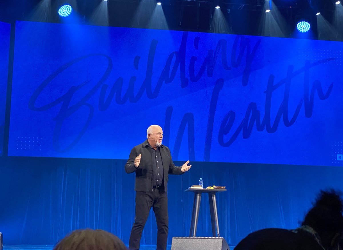 DogMominVA's tweet photo. Went to see Dave Ramsey and the team tonight - loved seeing the people I listen to during my walks! #RamseyEvents #financialpeace #debtfree https://t.co/1NoMWKOx65
