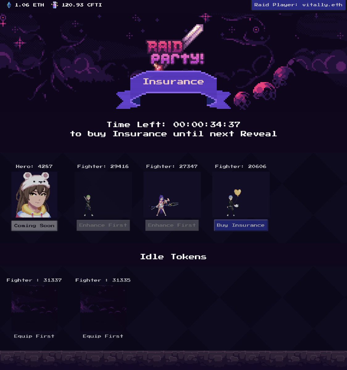 RP_Scouts's tweet photo. 👀👀Come check out sneak peek of @raidparty (unofficial) insurance by @PeterGirr ! Coming 🔜...

#party🎉$CFTI https://t.co/AoVuDCG5LQ