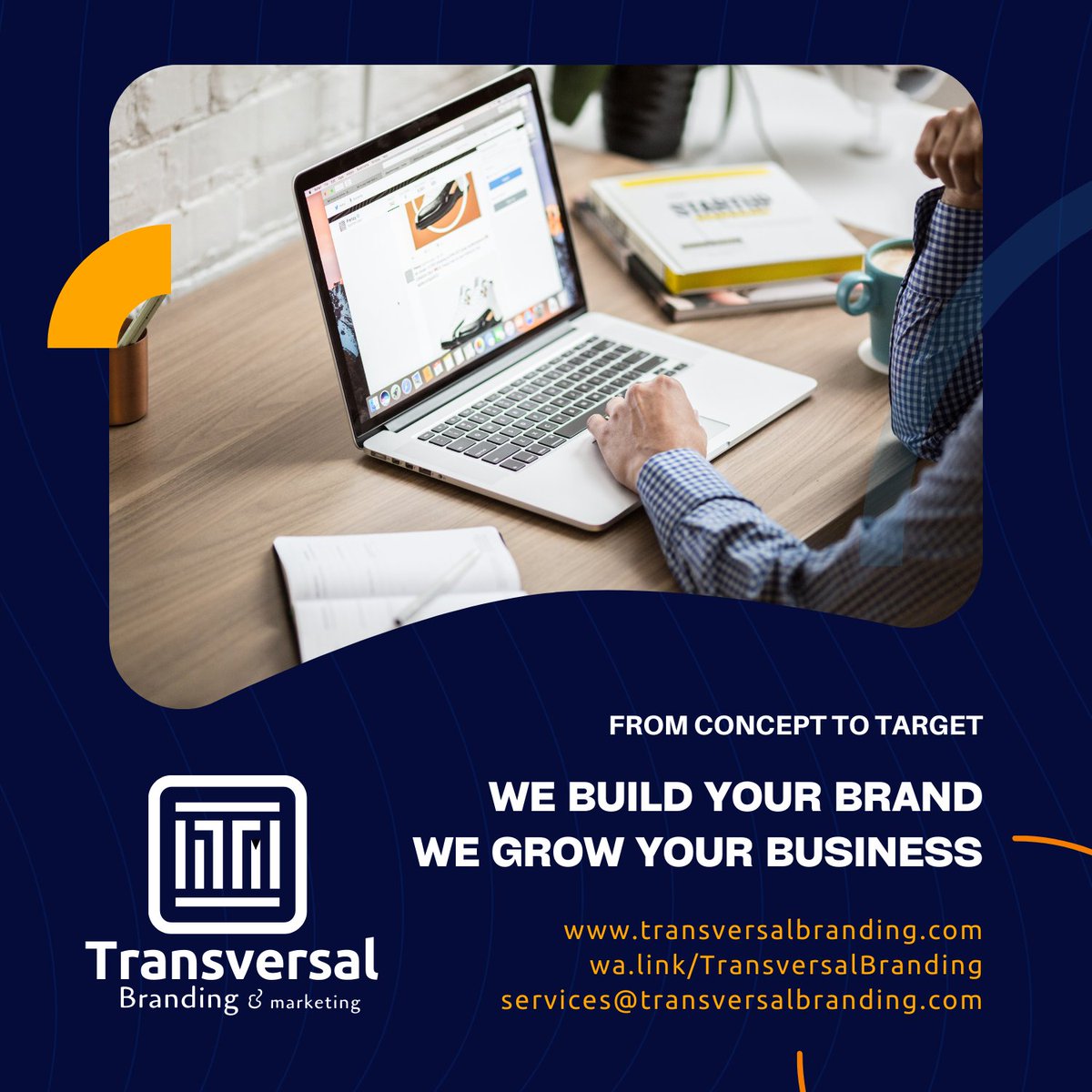 TransversalBM's tweet photo. From Concept to Target... 
WE BUILD YOUR BRAND
WE GROW YOUR BUSINESS

https://t.co/c39Vs1uyK5
https://t.co/13nHkPszIH
services@transversalbranding.com

#transversalbranding #transversalgroup  #brandingagency #brandingdesign #brandingandmarketing #webdevelopment #webdesign https://t.co/VKnKkUzslU