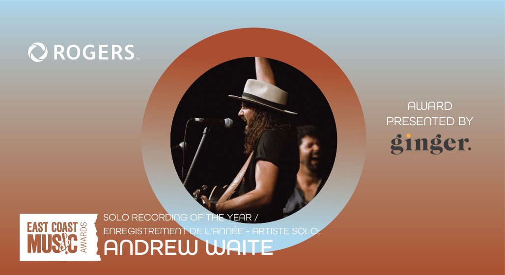 The ECMA for Solo Recording of the Year presented by The Ginger Agency (<a href="/TheGingerAgency/">The Ginger Agency</a>) goes to...

Andrew Waite (<a href="/waitemusic/">Andrew Waite</a>) #ECMA2022 <a href="/Rogers/">Rogers</a>