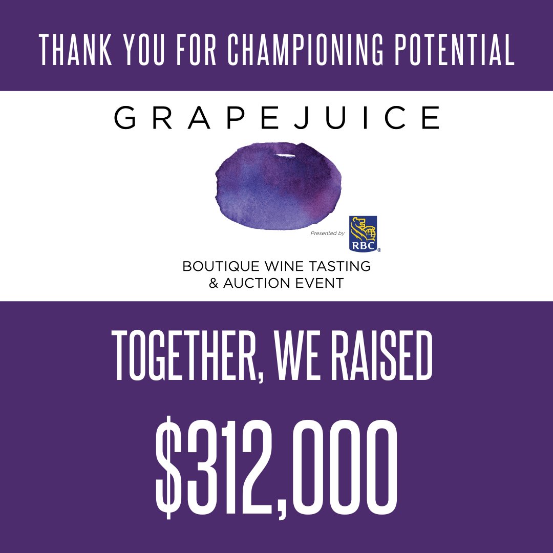 What an incredible turn out to our 15th annual GrapeJuice wine tasting and auction event. Together, we raised $312,000! Thank you to all of our supporters and sponsors for believing in the power of #mentorship. #grapejuice2022