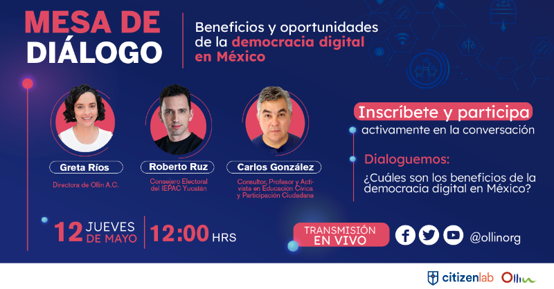 ollinorg's tweet photo. 💬 Hablemos sobre #DemocraciaDigital en México 🇲🇽 , actualmente la adaptación del espacio público ante la nueva era digital es crucial ☝🏼
Comencemos a hablar de estos temas 
@CGMXRedes @RobertoRuz @Gretadice

🔗¡Inscríbete y participa activamente!