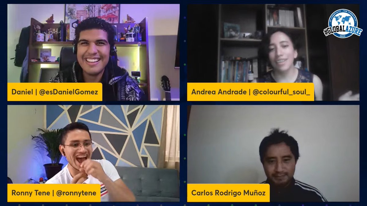 esDanielGomez's tweet photo. 👥 Estuvo muy divertido el #GlobalAzure Ecuador de @MicrosoftUC, tan solo miren a @RonnyTene... 🤣

Riendo como en los viejos tiempos, y en vivo con todo el mundo 😆.... ¡Gracias por tenerme en cuenta! 🙌

#MSFTStudentAmbassadors #MVPbuzz 🕺 https://t.co/1Wy7wtb8zg