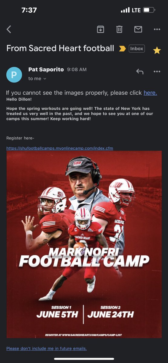 DillonContarino's tweet photo. Thank you! @SHU__Football @ODUFootball @CoachKenBarger @Coach_Gunns @CoachRhinODU https://t.co/sPescYmOyg