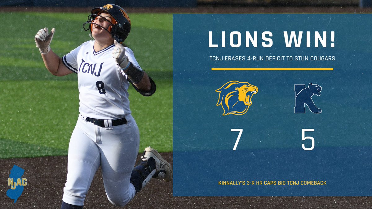 SB | Lions rally to stun Kean as Costello, Kinnally, Mayernik play starring roles

tcnjathletics.com/news/2022/5/5/…

#TCNJ #LionPride #d3sb <a href="/TCNJSoftball/">TCNJ Softball</a>