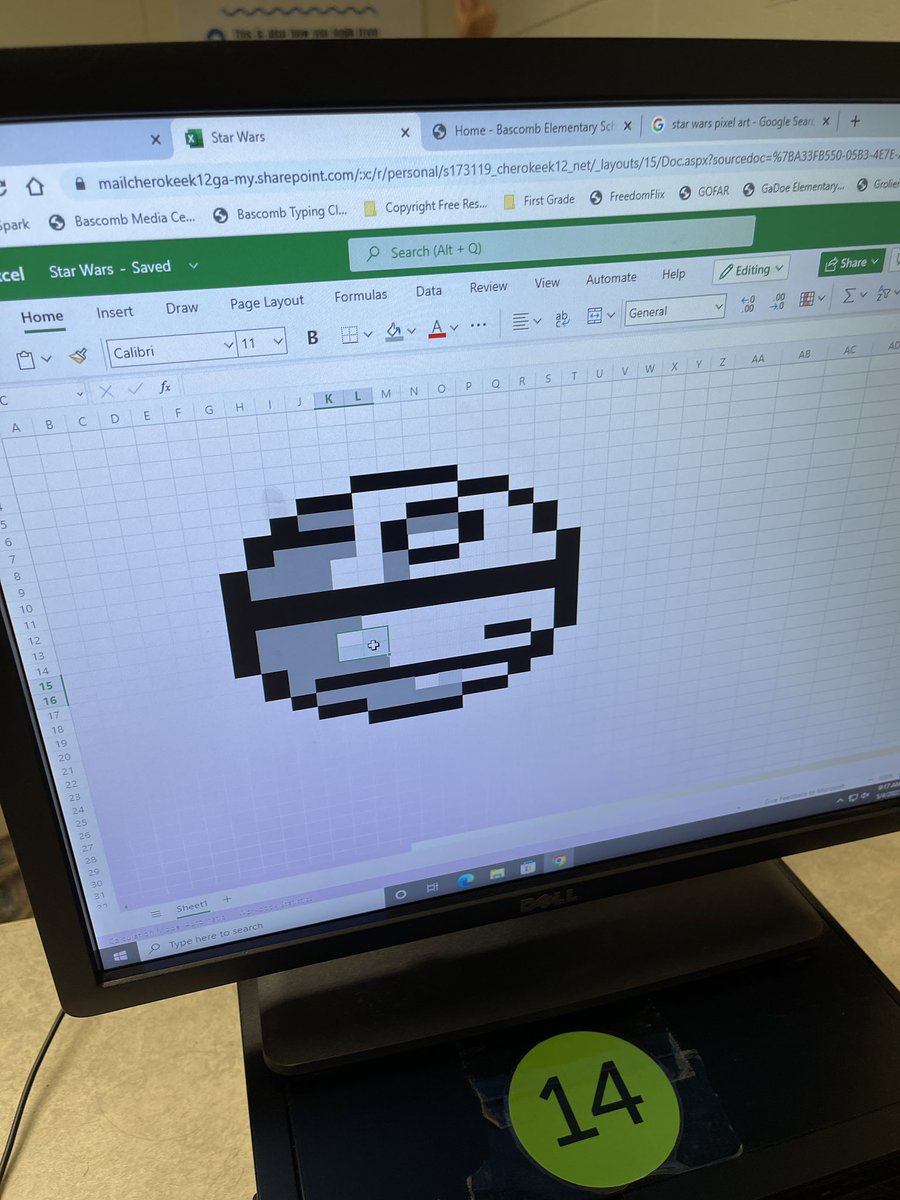 May the 4th be with you. 2nd and 3rd grade Ss had so much fun creating Star Wars themed pixel art, they have even started working on their own creations at home! <a href="/CherokeeSchools/">Cherokee Co. Schools</a> <a href="/ITSCCSD/">Instructional Technology Cherokee County Schools</a> <a href="/bascombbobcats/">Bascomb Elementary</a> <a href="/MIEE_Flopsie/">Flopsie Llama</a> #MIEE #GAMIEE