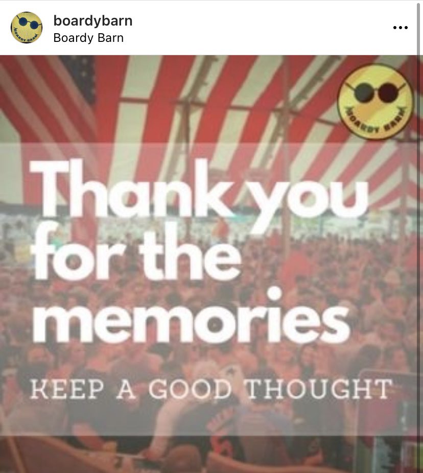 JustinTamp's tweet photo. RIP Boardy Barn https://t.co/23ZzWiW13u
