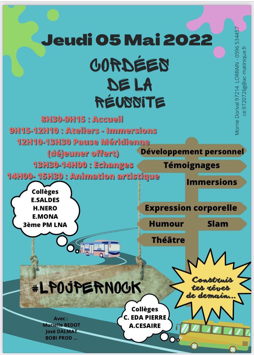 Pour construire leurs rêves de demain… #lpojpernock a accueilli 70 élèves encordés et 12 élèves invités. Une journée, des ateliers, des échanges, de la culture, des projets professionnels et un parcours de réussite consolidés…💪🏽🎭😂🤩🕺