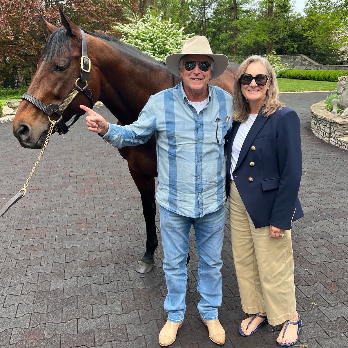 MarkBPentecost's tweet photo. Kicking Derby weekend off right!
Thank you for having us today Coolmore Farms. Amazing tour and amazing Studs! Both of them are Triple Crown winners Justify and American Pharoah!👊
#KentuckyDerby #KentuckyDerby2022 #DerbyBound https://t.co/E8pDTyKkIg