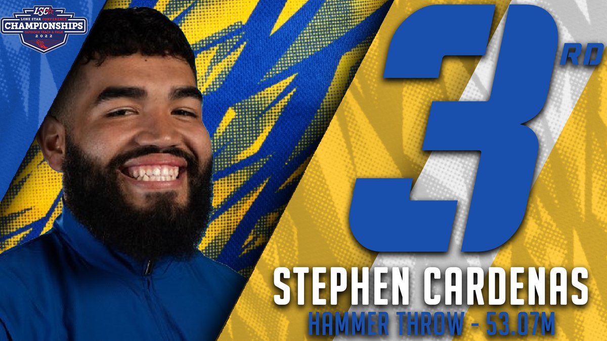 JavelinaTFXC's tweet photo. Stephen Cardenas is our first Javelina on the podium after placing third in the hammer throw with a mark of 53.07m!

#GoJavelinas https://t.co/6oQBDgR3ZB