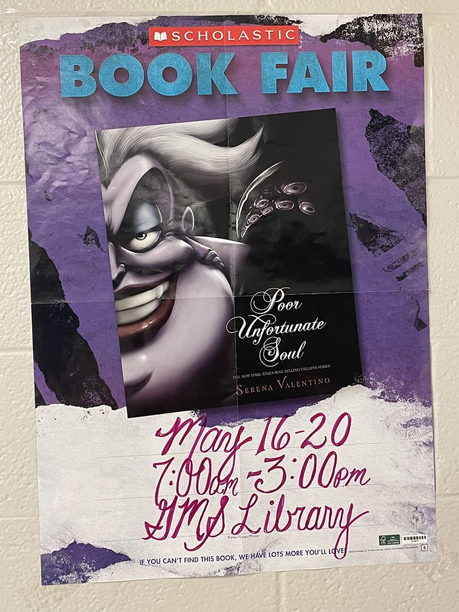 MSeaton_GMS's tweet photo. Hip-hip-hooray!! @TheGMSLibrarian is hosting our spring #BookFair @gms_tn May 16-20!!! I saw the posters today…I can’t wait!! 🤩@racheladamstn @GreenevilleCity 💚📖📚📖💚 #Read #ReadersTodayLeadersTomorrow #StopDropandREAD https://t.co/0nnlzCqCSF