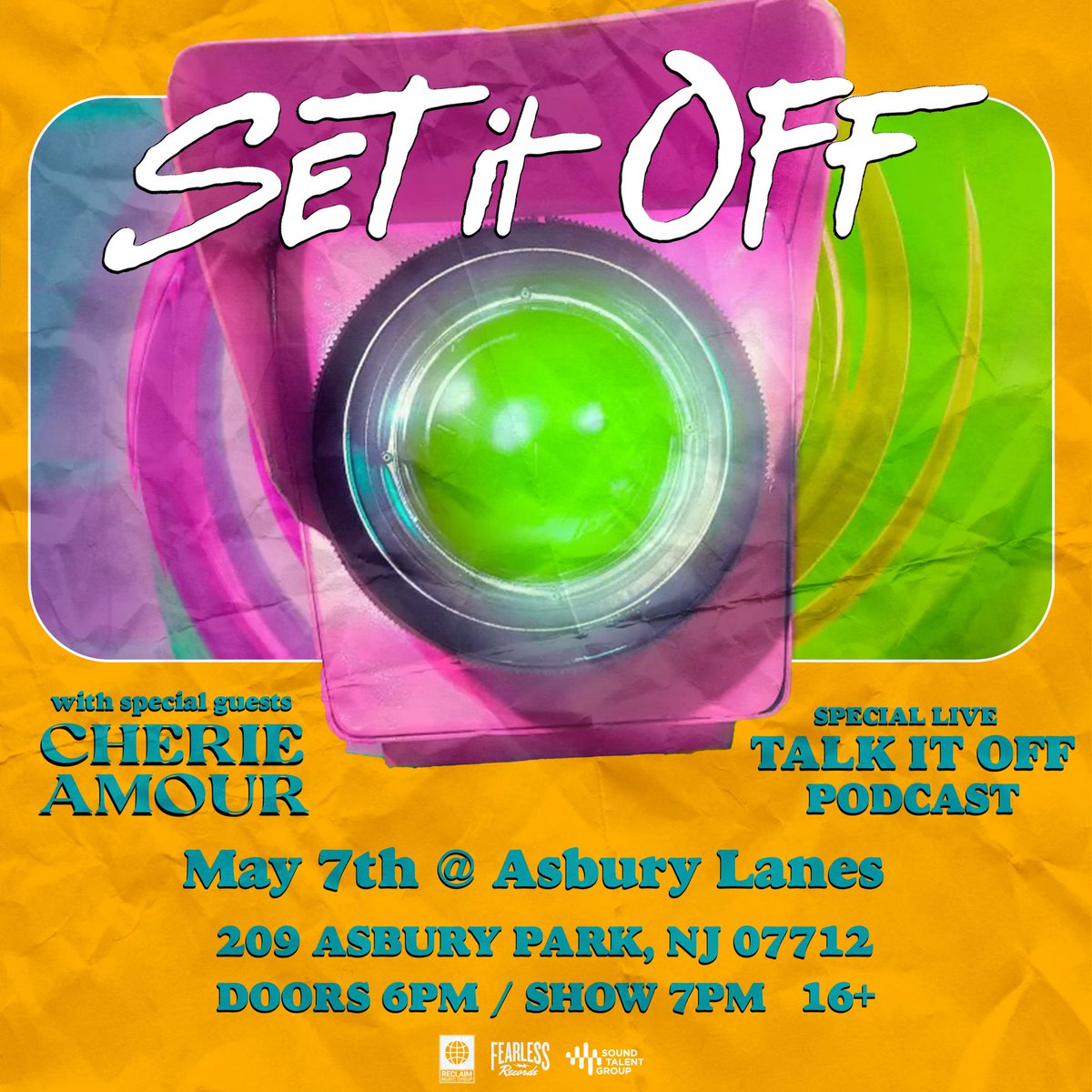 SetItOff's tweet image. due to unforeseen circumstances within the sum 41 touring party the shows that were meant to take place on May 6th, 7th &amp;amp; 8th are now rescheduled.

BUT we are so excited to be doing our very first LIVE episode of ‘Talk It Off’ &amp;amp; a headlining set with support from @CherieAmourBand