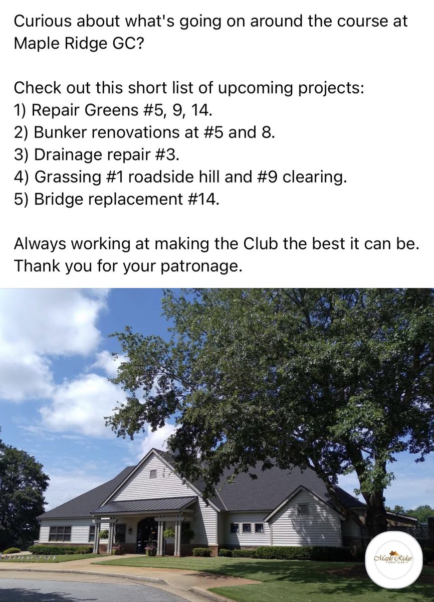 MapleRidge Golf Club (@golfmapleridge) on Twitter photo 