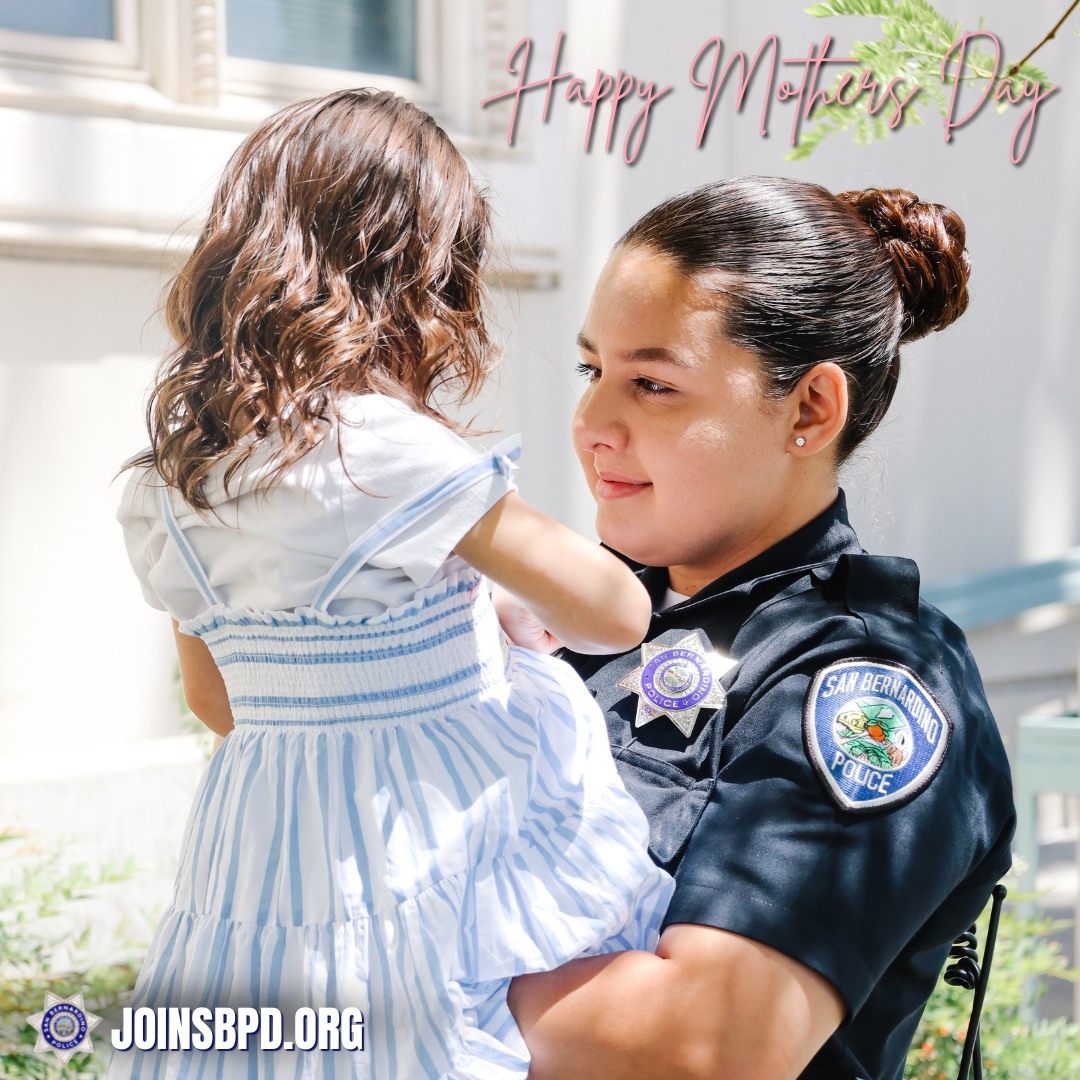 SanBernardinoPD's tweet photo. HAPPY MOTHER'S DAY🌷
No matter what uniform you wear, we know that you have the hardest job of them all. To all of the mothers out there, we wish you a very happy Mother's Day.
#MothersDay #CelebratingMom #LadyCops #WomenInLawEnforcement #Police #Community #ThisCouldBeYou https://t.co/FALl7hH0DN