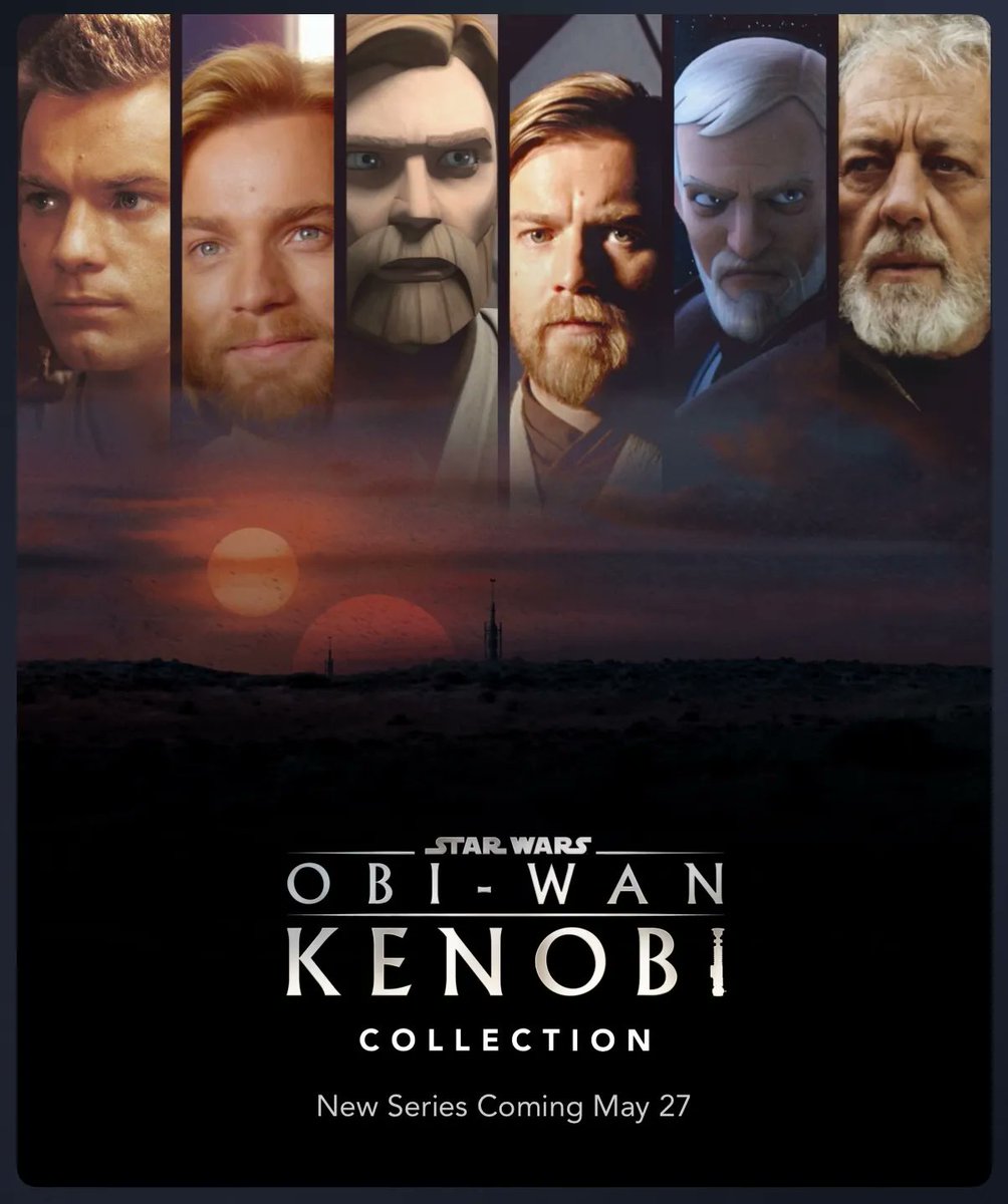 TheSWU's tweet photo. The artwork for the “Obi-Wan Kenobi Collection” on @disneyplus is 🔥🔥🔥. https://t.co/2WXGs2Nimn