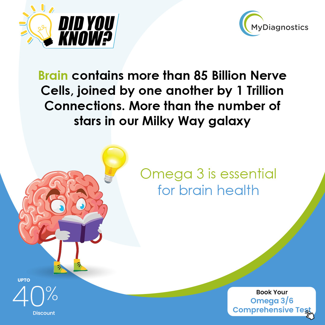 MyDiagnosticsIN's tweet photo. Keep your Omega 3 and 6 levels in check and step towards improving the overall nutrition of your body; 

#mydiagnostics #brain #omega3 #omega6 #fattyacid #essentialacid #doyouknow #fact #test #healthy #brain #mind #peace #mental https://t.co/RF78QMcjbK