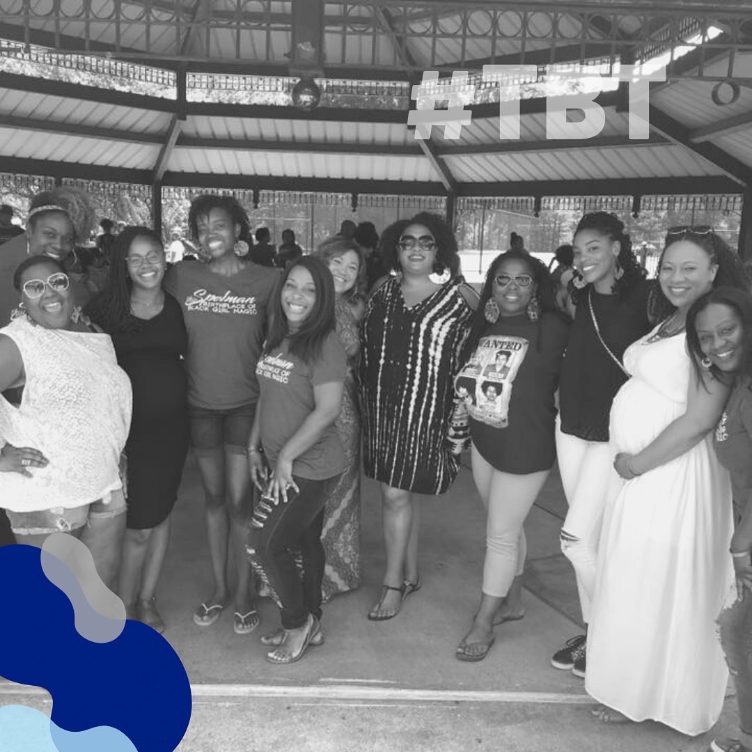 Spelman2002's tweet photo. It’s #ThrowbackThursday! It’s hard to believe that this time next week we’ll be adding to this collection! 💙 #reunionready #spelman2002 #02fly https://t.co/oJGQDqrAdH
