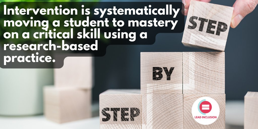 leeannjung's tweet photo. Helping students to complete assignments isn't an intervention. Intervention is systematically moving a student to mastery on a critical skill using a research-based practice. #LeadInclusion #sblchat #edchat #masterychat #AcademicChatter #ATAssessment #edleaders #teachertwitter https://t.co/o7MxrhWfvK