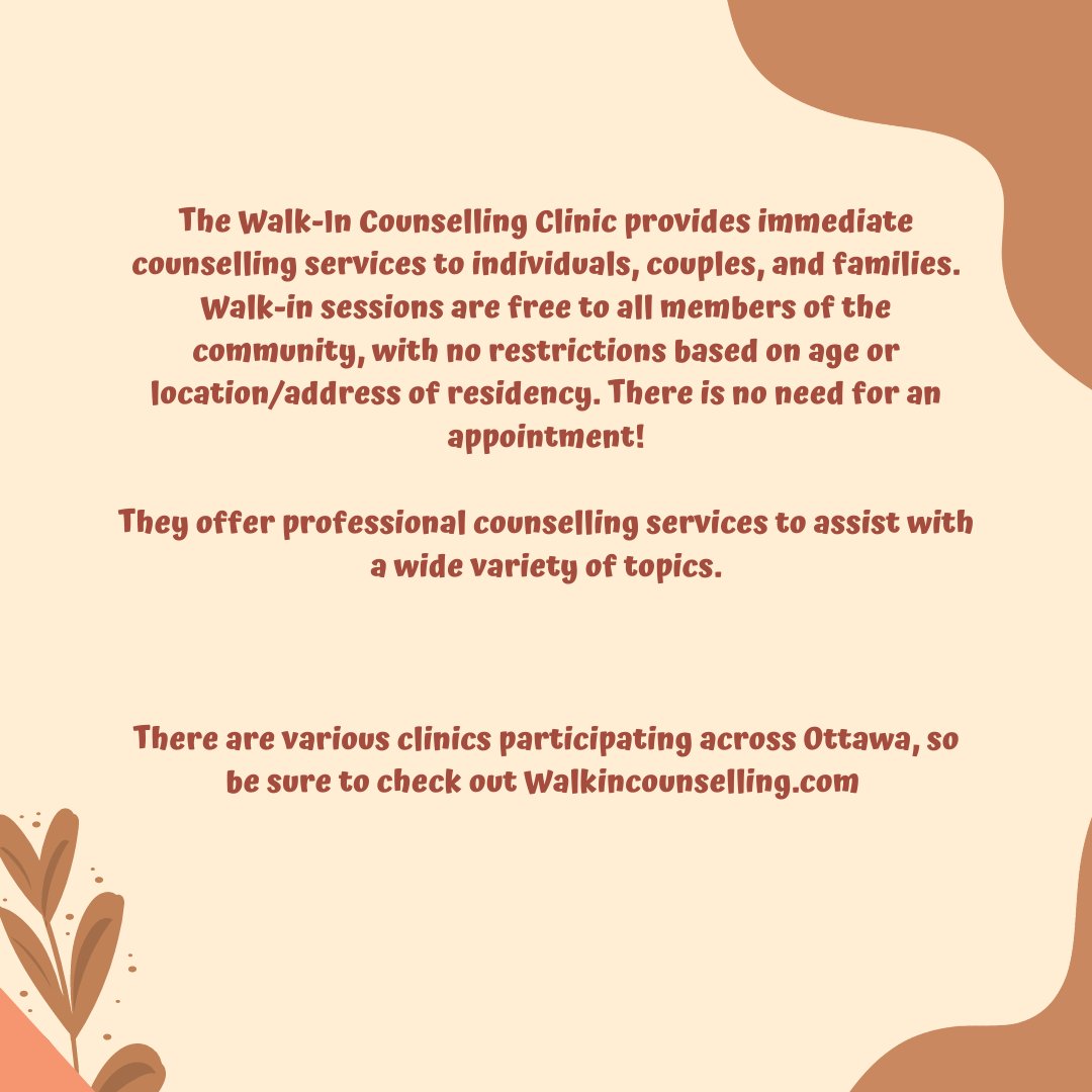 uoVTRaC's tweet photo. Check out the community resource Walk-In Counseling Clinic. This service offers free #counseling! We promote resources that #BridgeGaps and help #OvercomeObstacles for #MentalHealth. Don’t forget to submit your abstracts for #BMHConf22 by May 22nd: https://t.co/knUrSR3ZI6 https://t.co/3jKw9uHOe0