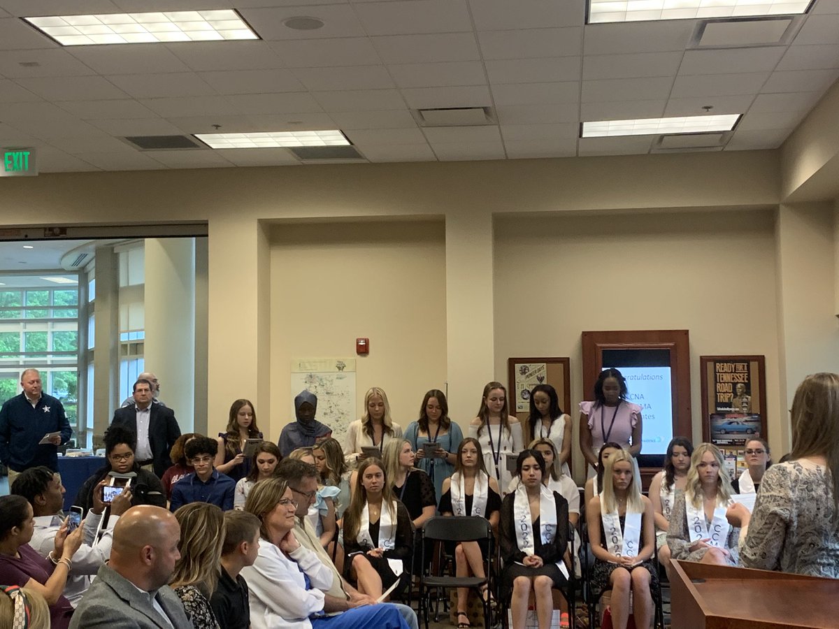 Congratulations to RCS’s newest CNAs and CCMAs from <a href="/BlackmanCte/">Blackman High CTE</a>, <a href="/OHSCTE/">OHS- Career and Technical Education</a>, <a href="/rockvalecte/">RockvaleCTE</a>, &amp; <a href="/CteSiegel/">Siegel Career and Technical Education</a> who received their pins tonight! Thank you all for choosing to care for others.