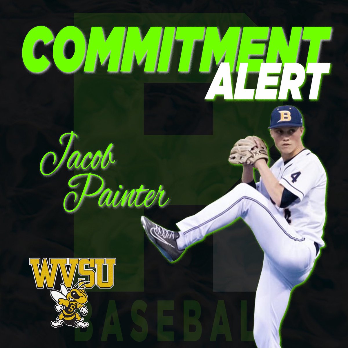 ripbsbl's tweet photo. 🚨COMMITMENT ALERT🚨

Congratulations to @Jacob_Painter22 on his commitment to @WVSU_Baseball! Jacob attended our Charleston showcase and showed athletic actions in the field and a compact swing at the plate. We look forward to following Jacob’s future success at the next level. https://t.co/60pb2ri3Yb