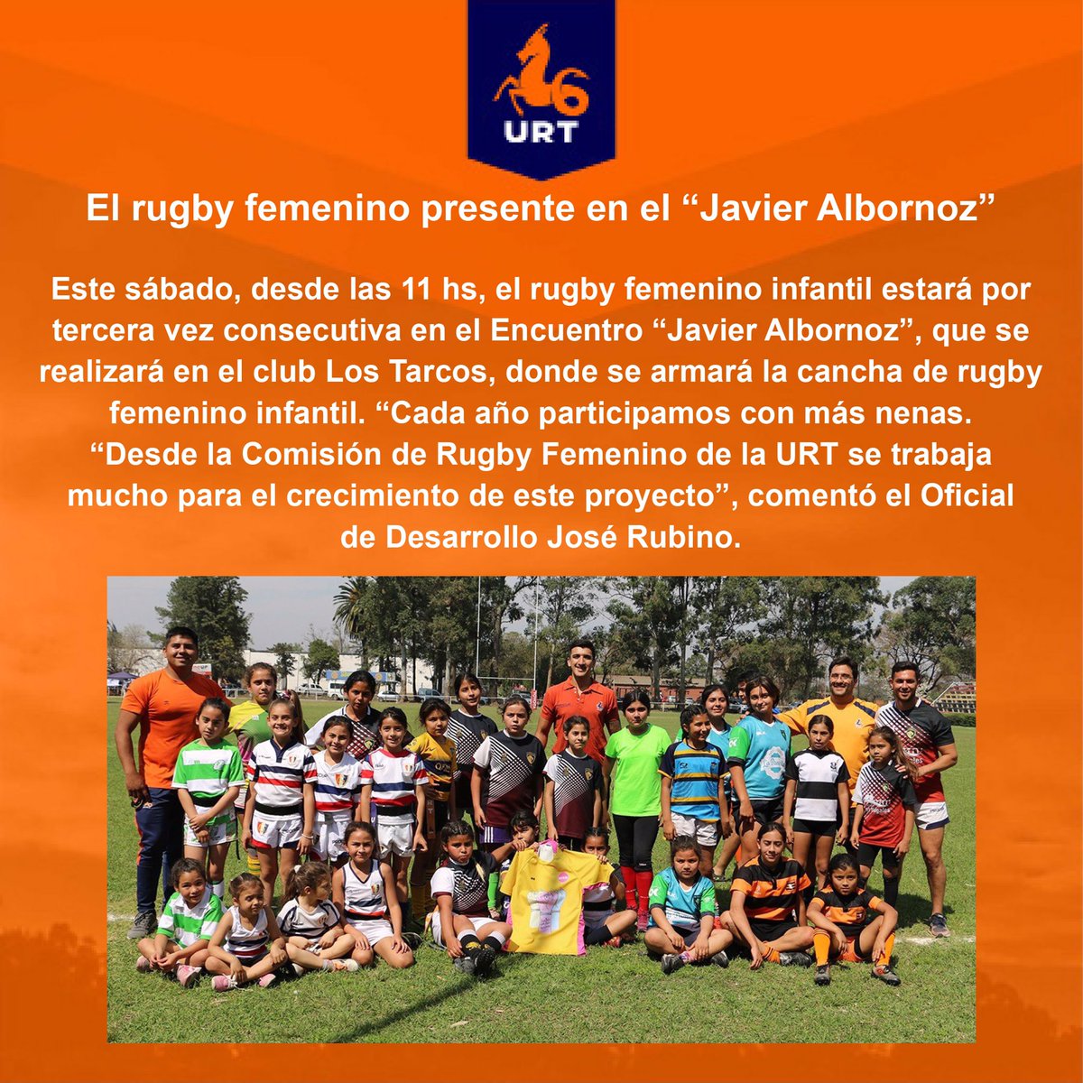 URTrugby's tweet photo. El rugby femenino infantil por tercera vez en el “Javier Albornoz”. https://t.co/nkk2KFpD4W
