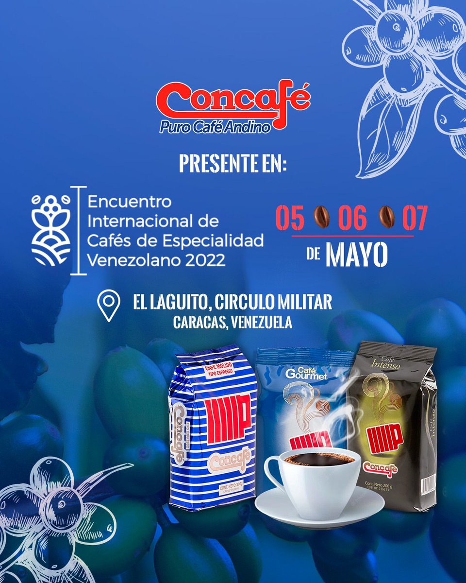 cafe_concafe's tweet photo. Nos fuimos a Caracas ☕

Este 05, 06, y 07 de mayo se estará celebrando en Caracas el Encuentro Internacional de Especialidad Venezolano 2022, en el Círculo Militar, donde por supuesto Concafé dice presente en representación de nuestro estado Táchira 💛🖤.
#EICEV2022 https://t.co/YWHpG0hrxZ