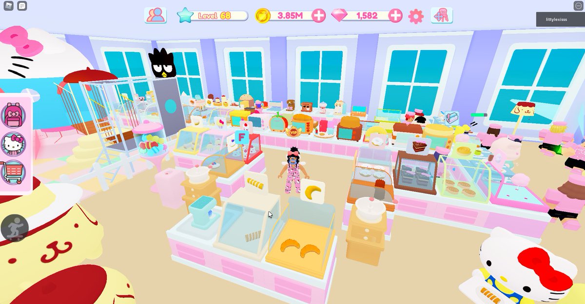 littylexis_'s tweet photo. Finally got all equipment in My Hello Kitty Cafe!! Moved kitchen to 2nd floor. Need to organize now @RockPandaGames @sanrio #HelloKittyCafe #Roblox https://t.co/pABYWvTtey