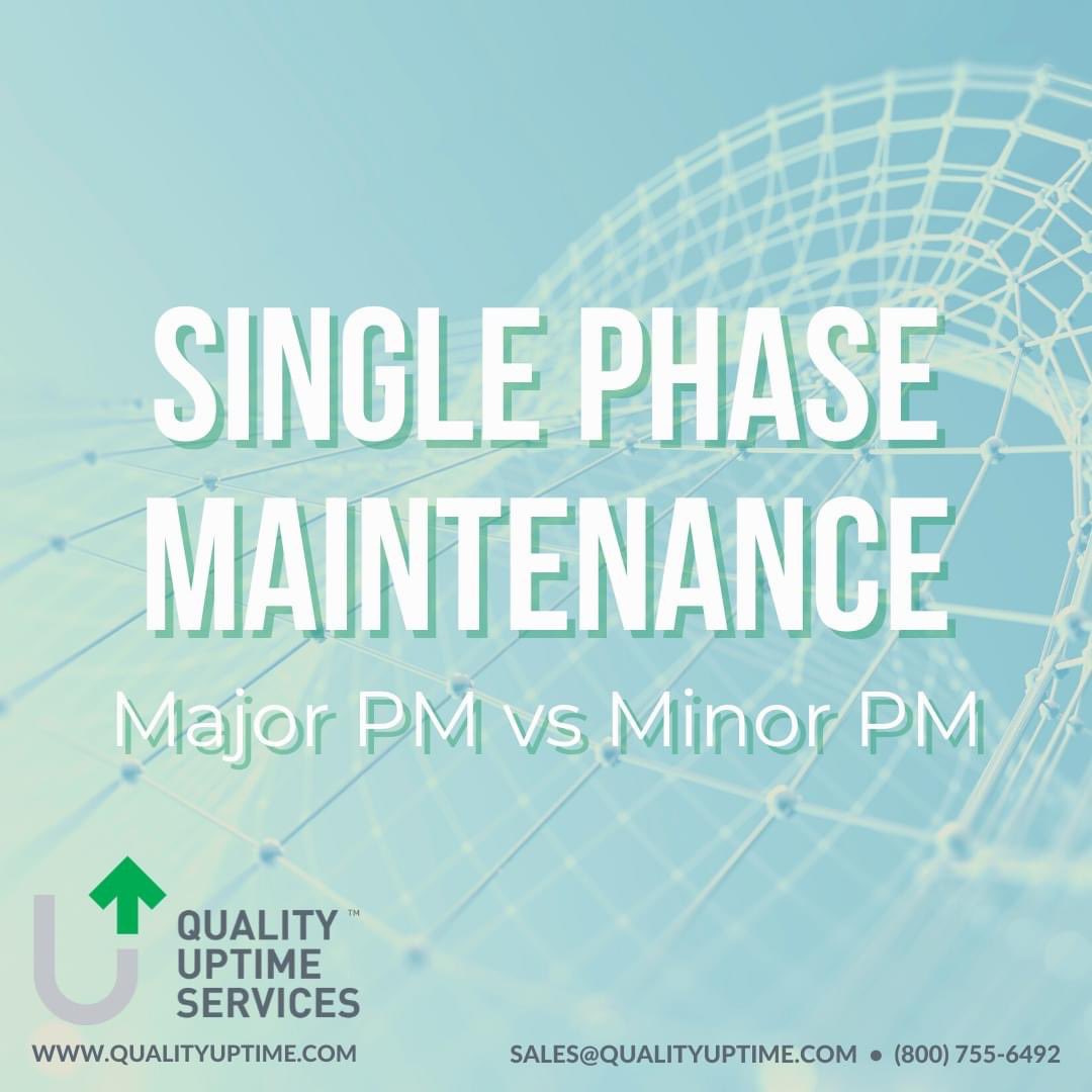 QualityUptime's tweet photo. Single Phase UPS Maintenance: Major PM vs Minor PM: 

A Major PM  is very similar to a Minor PM, the difference being that the unit is placed into bypass during inspection. This gives the added benefit of confirming that the unit does go to bypass and functions properly. https://t.co/jGmgcrCHd0