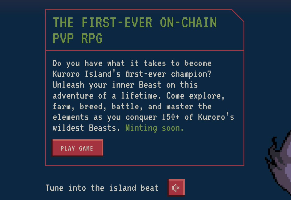 kurorobeasts's tweet image. A wild "Play" button appears

Will you capture it?

kurorobeasts.com