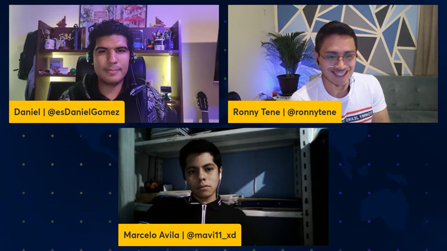 marcelo11avila's tweet photo. Primer día del #GlobalAzure2022 
@MicrosoftUC @RonnyTene @esDanielGomez 🎇🎇

Una nueva experiencia cada día. https://t.co/fuce2lq1Lf