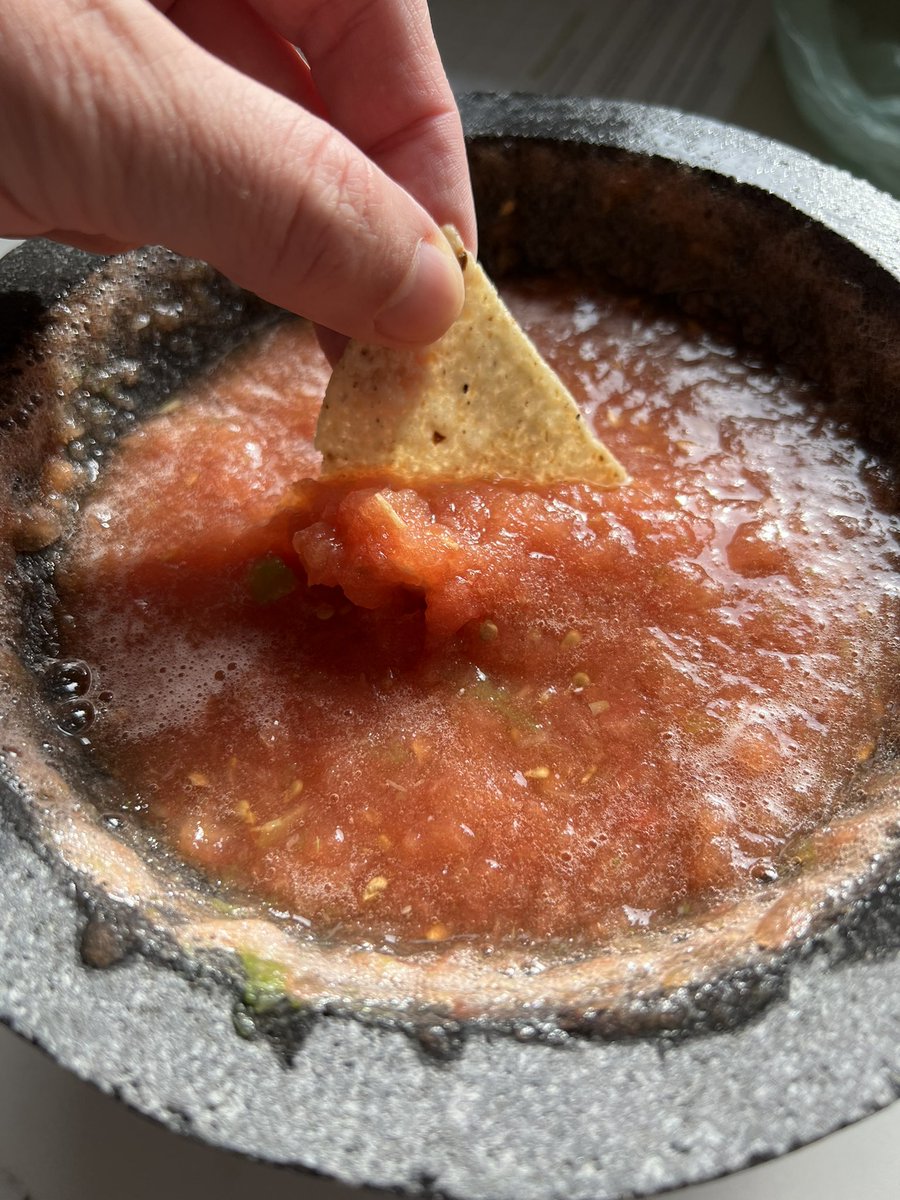 mbilotti's tweet image. tried out my new molcajete for cinco! ¡muy delicioso!