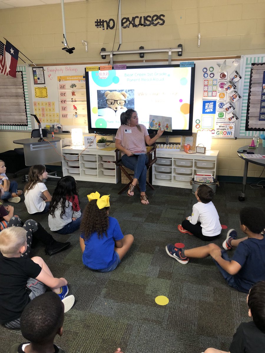 ⁦<a href="/BearCreekElem/">Bear Creek</a>⁩ #teambce Thank you to our Parent Readers!!! Ms Guidry made our class so happy!!!