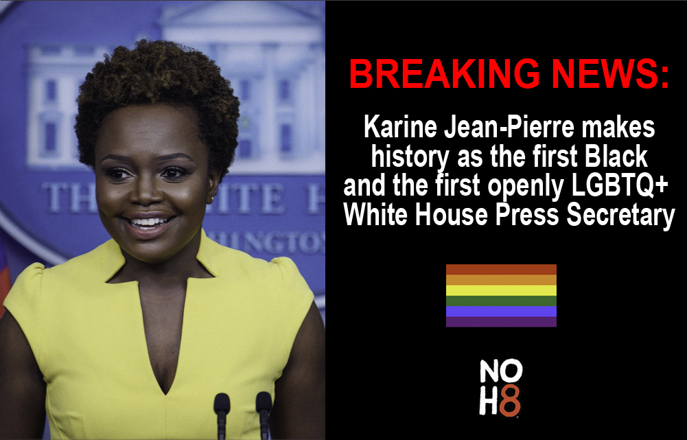 Congratulations Karine Jean-Pierre! <a href="/KJP46/">Karine Jean-Pierre Archived</a> #NOH8