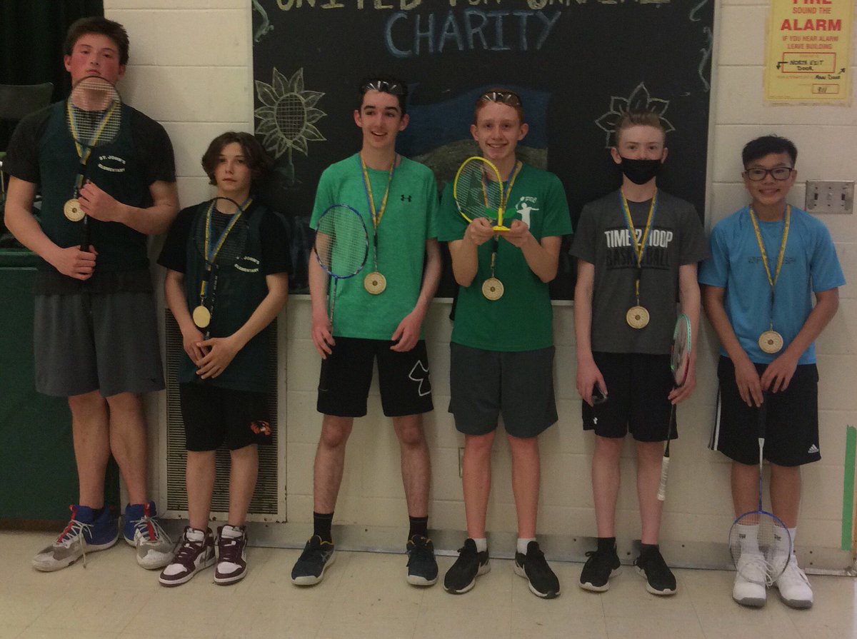 StAnnePTBO's tweet photo. Congratulations to our boys team for winning the badminton tournament! https://t.co/ZpGeb54WaU
