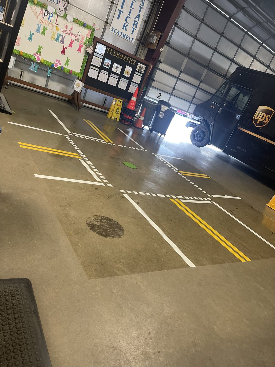 Vineland’s new intersection for demonstrations🚦🛑 Cochairs painted this intersection to use as a tool, as well as a visual, when reviewing our weekly demos. We can use ourselves as props in our demonstrations, as well as bikes, toy cars, chalk drawings, etc. -Randy DeRosa