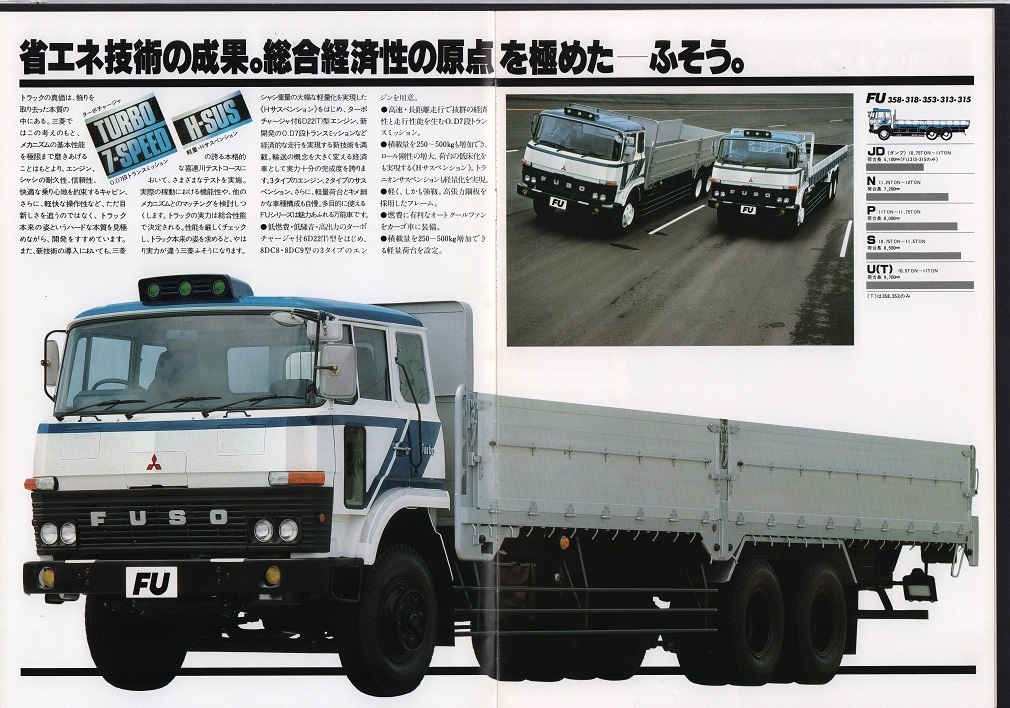 FUSO　ＦUカタログ ふそう大型トラックFUカタログから 1981年発行