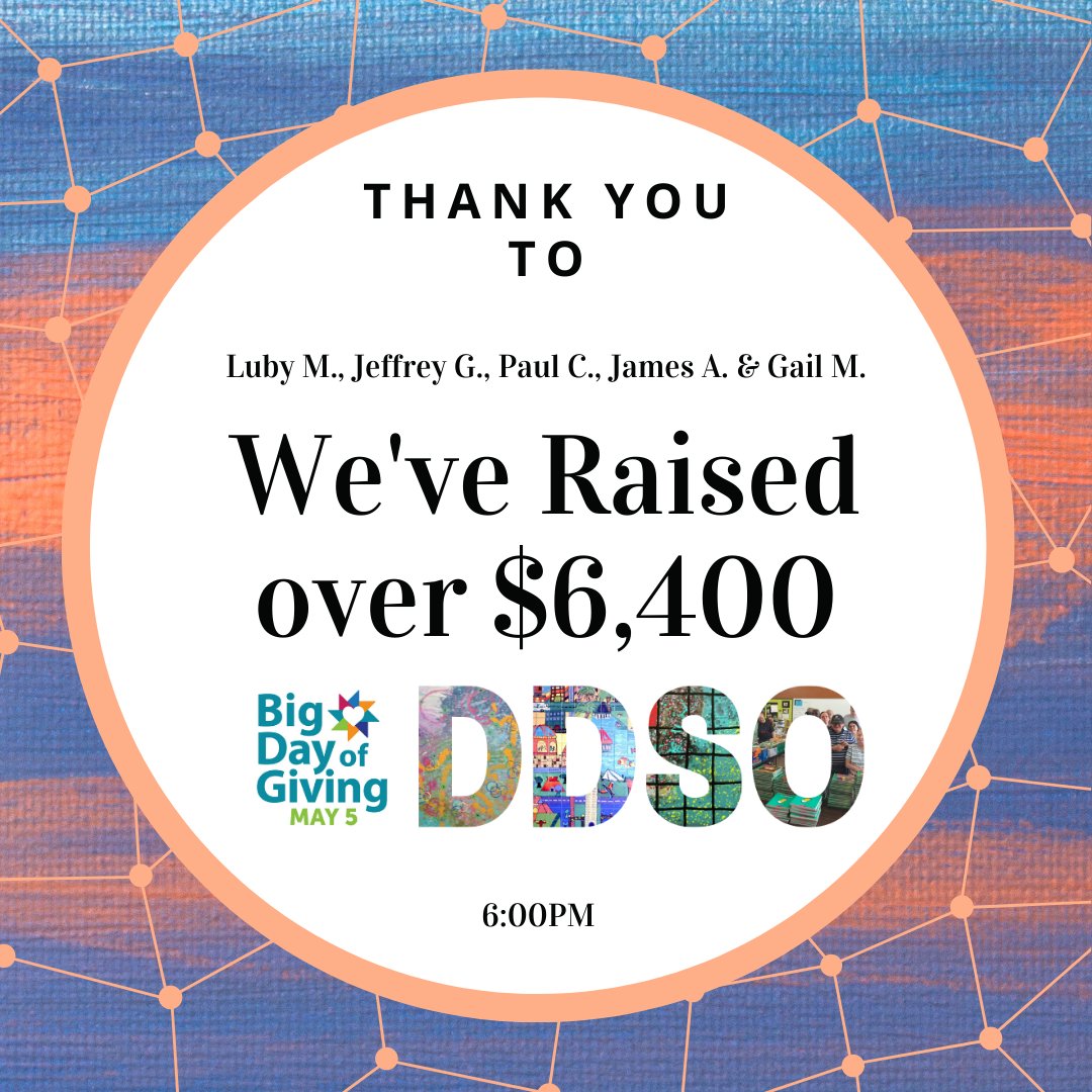 DDSOorg's tweet photo. Mind=blown 🤯 There are still 6 hours until BDoG ends and we are 93% of the way to our goal! Will you help us reach it?

#BigDayofGiving lasts until midnight tonight, donations will be partially matched so YOUR donor dollar goes further! 
https://t.co/Cu16doC0fR https://t.co/mpNRfgcv6y