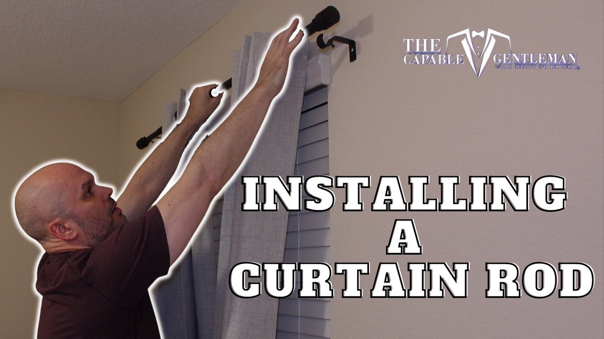 CapableGent's tweet photo. Need to hang some curtains but don't know how? I posted a vid on my YouTube channel to help you out...check it out and be sure to subscribe.#curtainrod #curtains #diy 

 https://t.co/AgH1ak8FRf https://t.co/6j47bITsNh