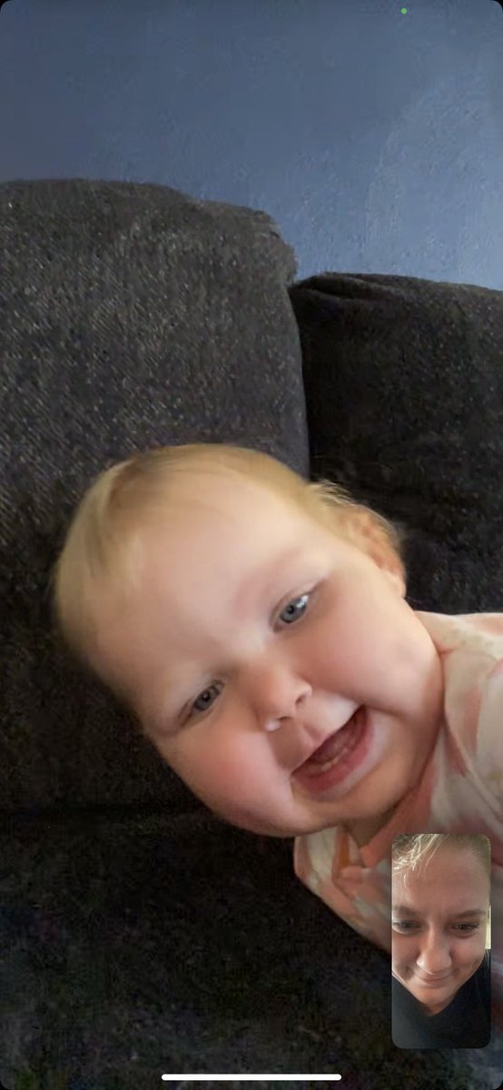 JessicaSchulte2's tweet photo. I haven’t held, hugged, kissed or loved my baby in 5 days and I’m dying. So here’s a picture of us FaceTiming https://t.co/n5K6MGvUOh